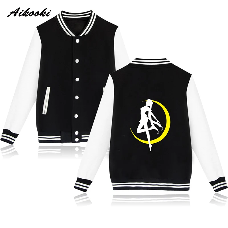Fashion Baseball Jacket font b Anime b font Sailor Moon Autumn Winter baseball Jacket Sweatshirt Clothes