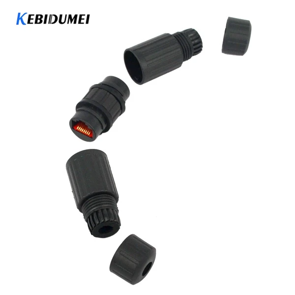 Защитный Водонепроницаемый разъем kebidumei RJ45 M16 Ethernet LAN двусторонний для двух