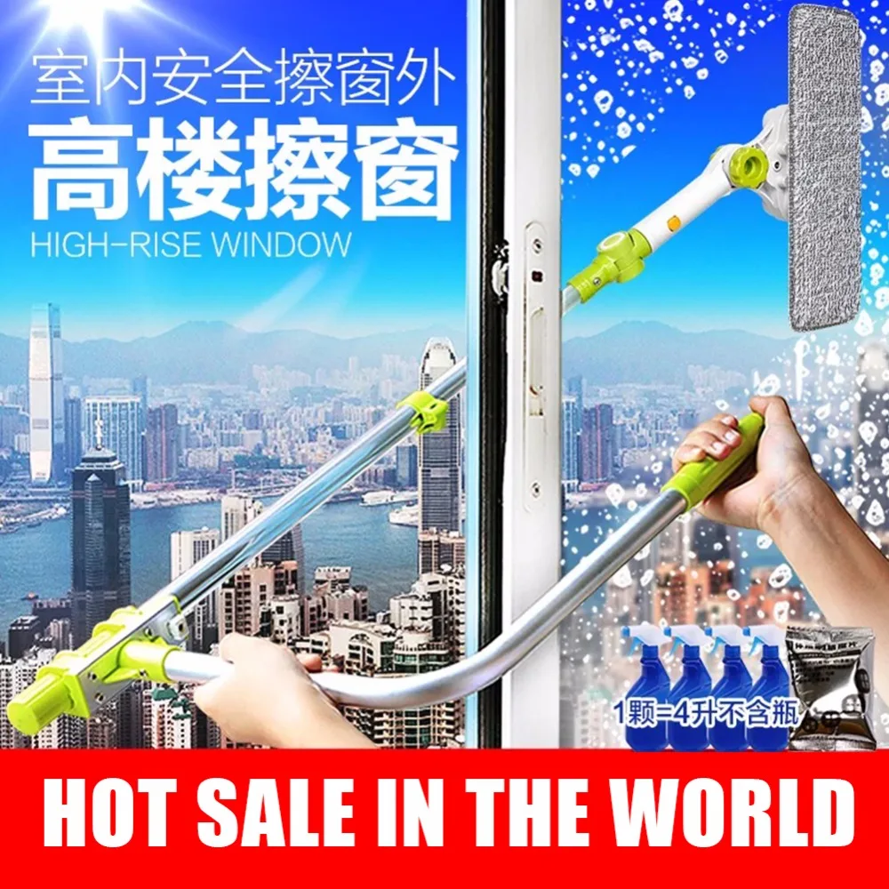 Brush for windows telescopic Sponge rag mop cleaner window home