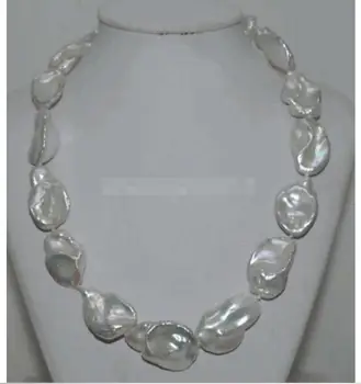 

Natural white 18-22mm Baroque Reborn Keshi Pearl Necklace 18" 36"