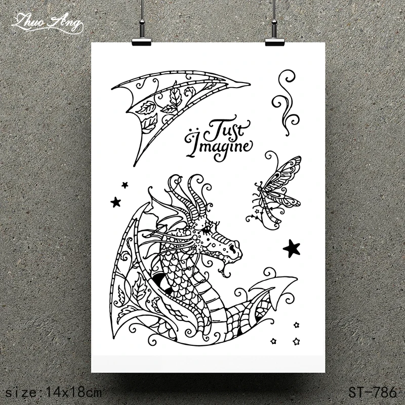 

ZhuoAng Beautiful Pattern Design Clear Stamp / Scrapbook Rubber Stamp / Craft Clear Stamp Card / Seamless Stamp ST-786