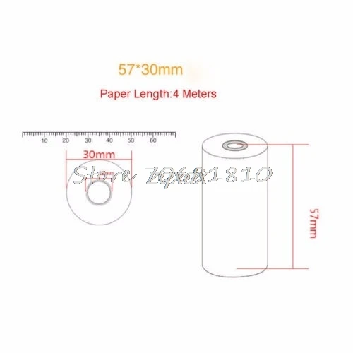 5 шт. Термобумага POS кассовый аппарат рулон бумаги для квитанций для 57 мм* 30 мм 58 мм Принтер Прямая поставка