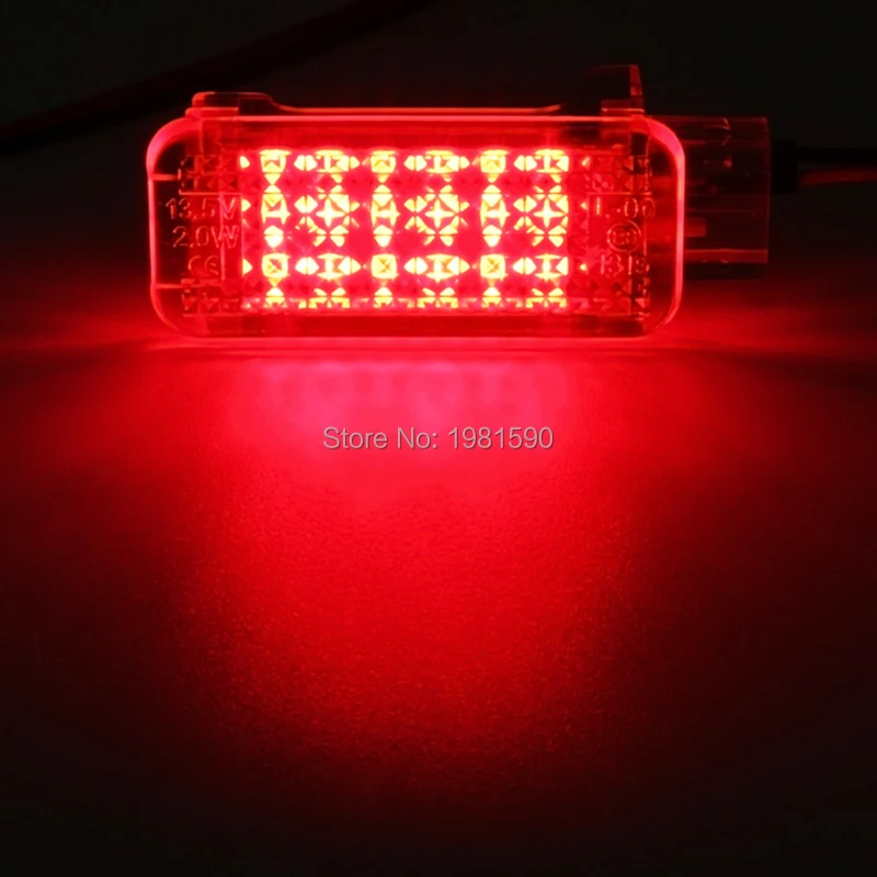 Hopstyling 2 шт. 18SMD светодиодный светильник для двери автомобиля, авто подножки/лампа для багажника, светильник для Audi A4 A6 Q7 Q5 VW Skoda, белый, красный, синий