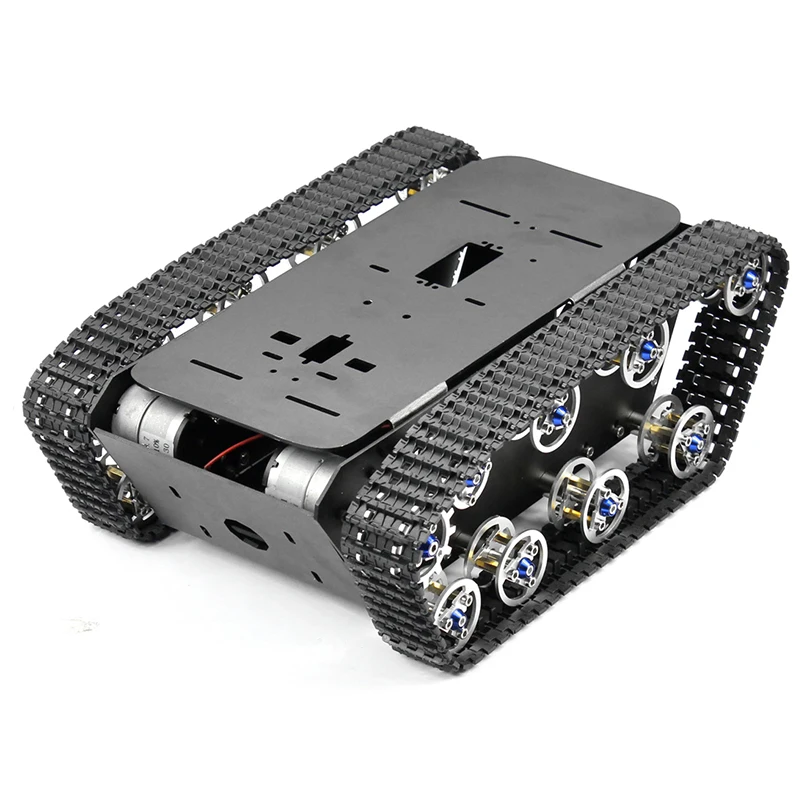 feichao Smart Robot Aluminum Alloy Car Tank Chassis Kit Big Platform with Motors for DIY Remote Control Robot Car Toys