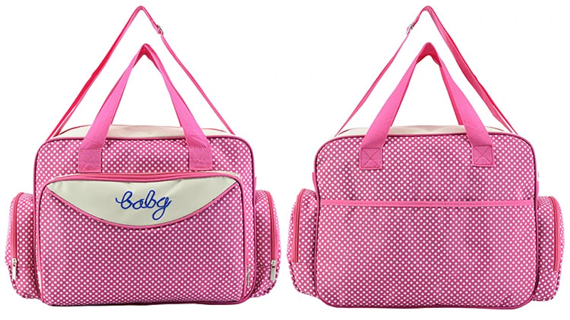Сумка для подгузников для беременных, Большая вместительная сумка для мам, сумка в горошек для мам, сумки для детских колясок
