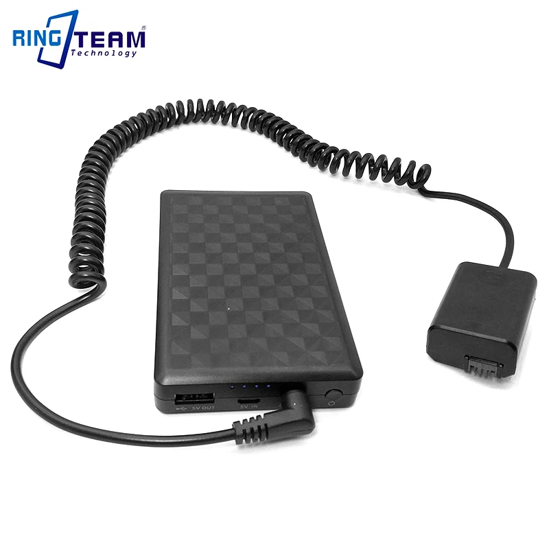 

28Wh Power Bank Plus NP-FW50 Dummy Battery AC-PW20 PW20 DC Coupler for SONY A7000 A6500 A6300 A6000 A5000 A7 A7R A7S RX10 Camera