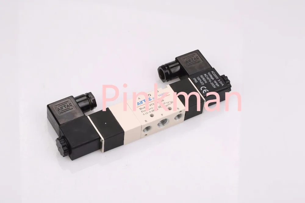 

1PC 4V230E-08 DC24V 5Ports3Position Dual Solenoid Pneumatic Air Valve 1/4" BSPT