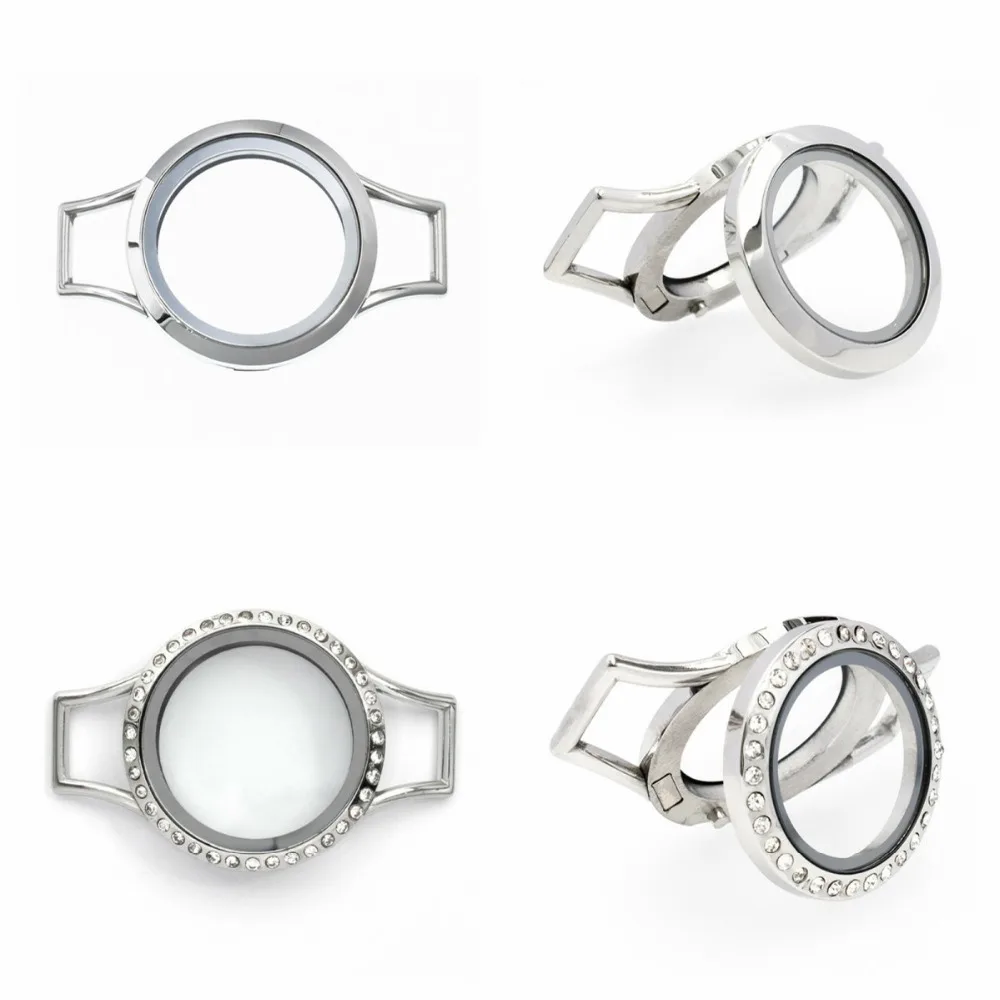 

New Arrival 25mm Stainless Steel Watch Floating Locket Floating Charms Locket Round Charm Locket Fit For Wristband Bracelet
