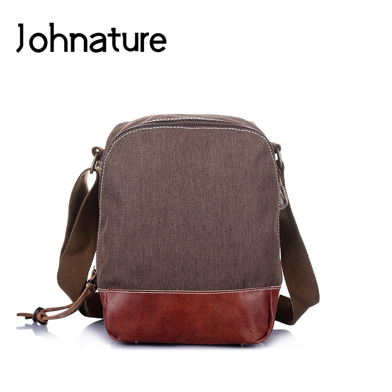 Johnature 2020 новые летние винтажные мужские холщовые сумки через плечо и для отдыха