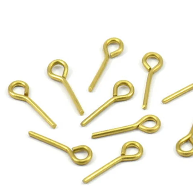 100pc.. Raw Brass Eye Pins, sz (15x1mm) BS 2283-in Jewelry Findings