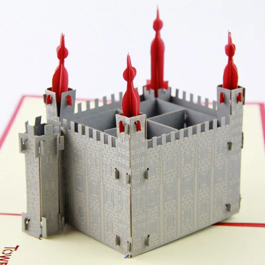Строительство башни Лондона туризма 3D кубический жизни ручной бумажной карты
