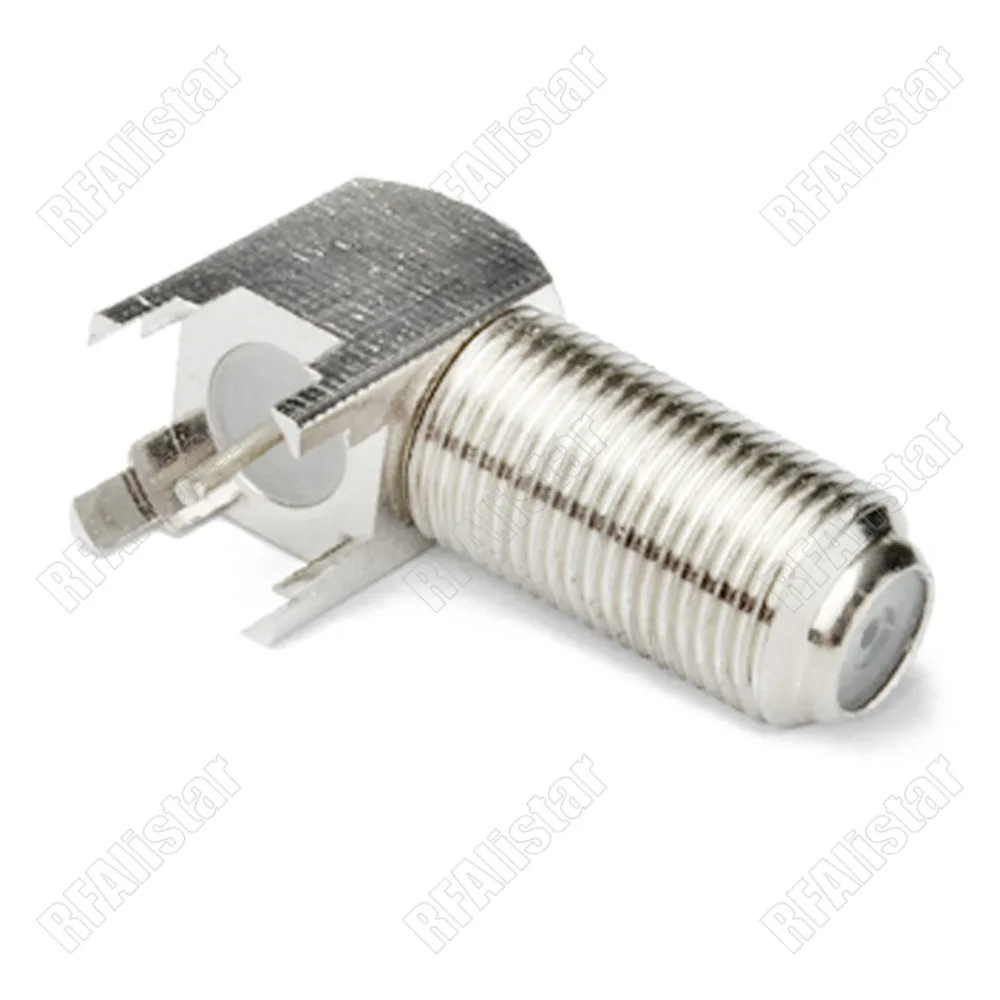

F-Type Jack Female Thru Hole Right Angle PCB Mount long version RF Connector
