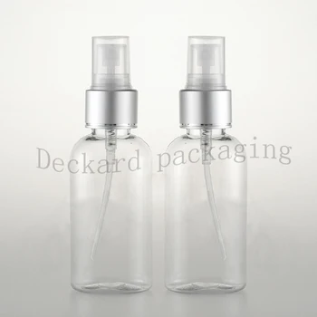 

High-grade 50pcs/lot 50ml Transparen Plastic Spray Bottle Refillable Bottle Perfume PET Bottle with Spray Pump