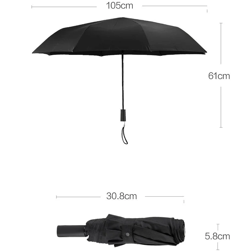 Xiaomi LSD зонтик водоотталкивающий уровень 4 УФ солнцезащитный крем сильный и ветростойкий три цвета Mijia Umbrella