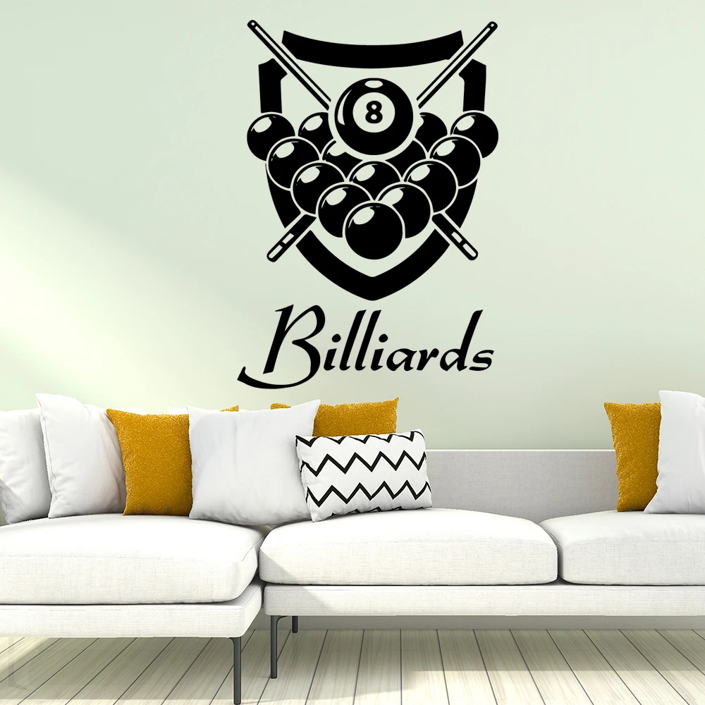 

Personalized Billiards Wall Art Decal Decoration Fashion Sticker For Kids Rooms Wall Decal Home Decor adesivo de parede
