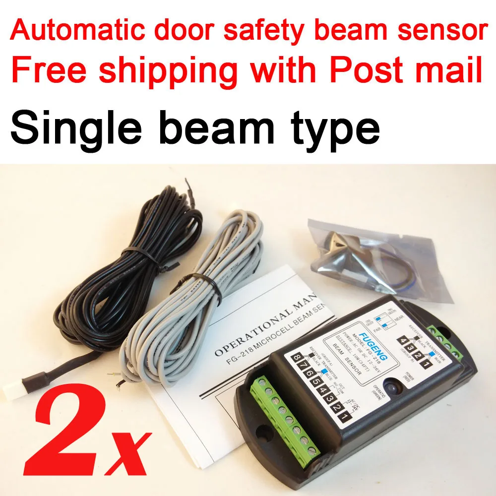 

2 sets Free shipping with Post airmail Single beam type automatic door safety sensor door open microcell photocell sensorFG-218