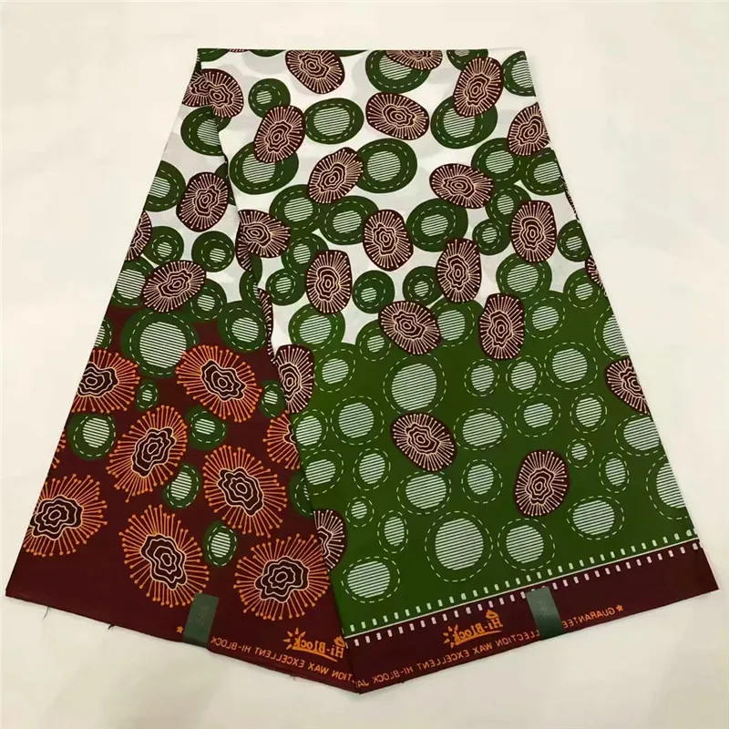 

Latest Java wax fabric African fabric real wax / wax prints fabric hot selling Ankara cotton fabric 6 yards XM051766