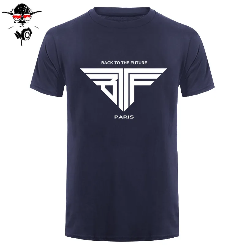 

Back To The Future BTTF T-Shirt Men Paris T Shirts Cotton O Neck Short Sleeve Mens Shirt