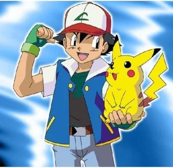 

High Quality Children Pokemon Ash Ketchum Trainer Cosplay Costume Boys Jacket Gloves Hat Ash Ketchum Costume For Kids