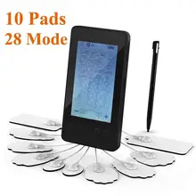 Appareil de stimulation musculaire Rechargeable à 28 Modes avec 8 coussinets pour soulager la douleur
