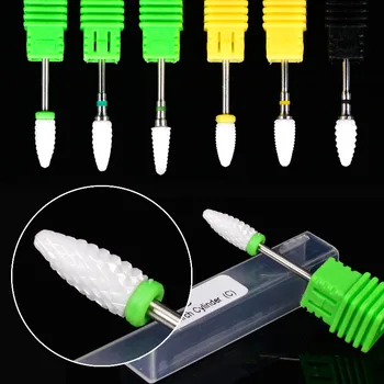 

YWK 1pcs hot Ceramic Nail Drill Bit Pedicure Machine Remove nail Calluses Bit Tools Electric Drill 3/32" Shank Nail Tools