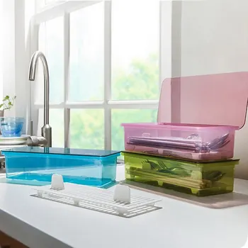

Chopsticks Storage Boxes For Kitchen Utensils Mildew Storage Box With Lid Organizer Spoon Chopsticks Plastic Storage Container
