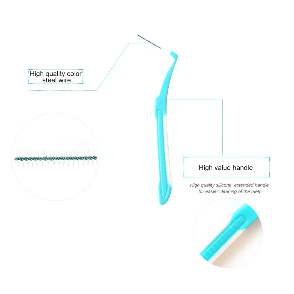 Escova de Dentes Escova de Dentes de Correção Dentadura Escova Interdental L-forma Suspensórios Dente Ortodôntico de Correção Especial Tomada Escovas 10 Pçs - Set 6 Beleza e saúde