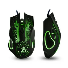 Profesional Gaming Mouse 2400 dpi USB Wired Optical Mouse 6 Botones Ratones Ratones de Ordenador Pc de Alta Calidad de Deportes Electrónicos X9