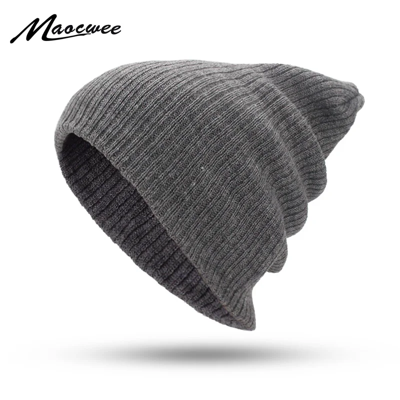 Fashion Unisex Winter Warm Green Ski Hat Braided Beanies Solid Knit Hat ...