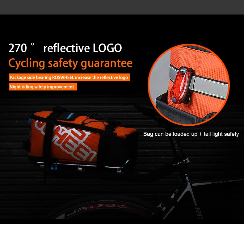 Top ROSWHEEL 5L Bicycle Carrier Bag Rack Trunk Bike Luggage Back Seat Pannier Outdoor Cycling Storage Handbag Shoulder Strip 141276 11 Top ROSWHEEL 5L Bicycle Carrier Bag Rack Trunk Bike Luggage Back Seat Pannier Outdoor Cycling Storage Handbag Shoulder Strip 141276 11