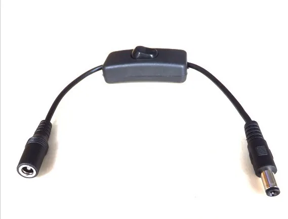 

1PCS---Brand NEW 2.1mm DC Female Power Adapter Extension Cable Switch Turn On/Off For Strip