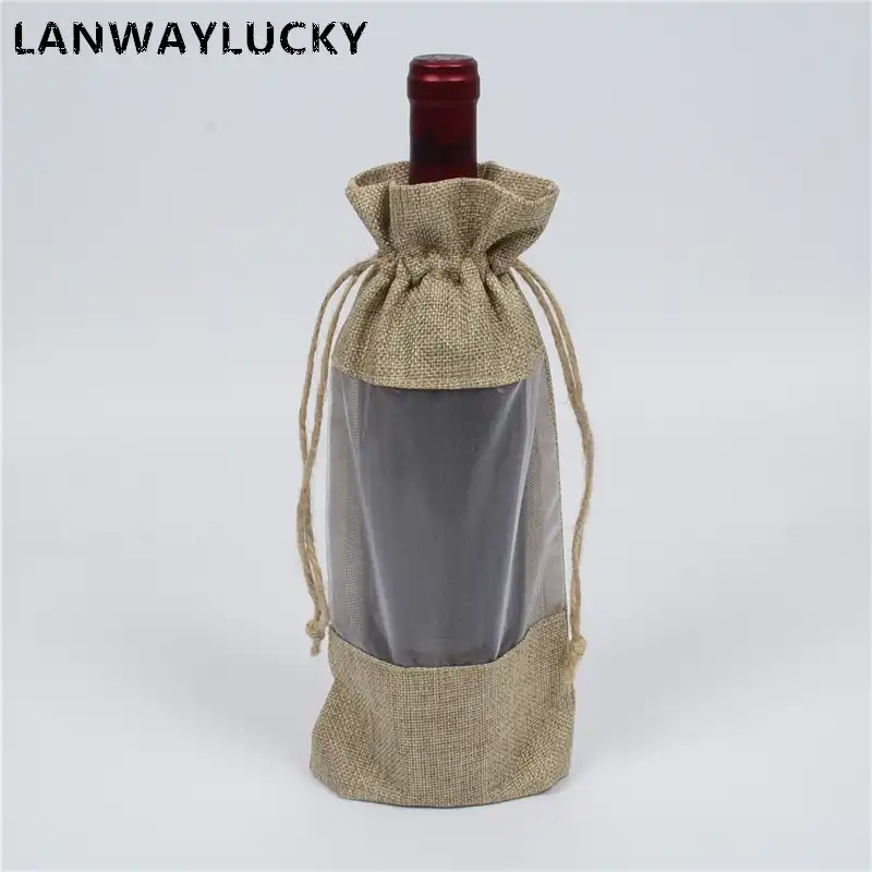 jute wine bottle bags