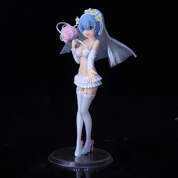 

Re:ZERO - Starting Life in Another World Rem Action Figure in Wedding Dress Lingerie Toy 23cm KT4101