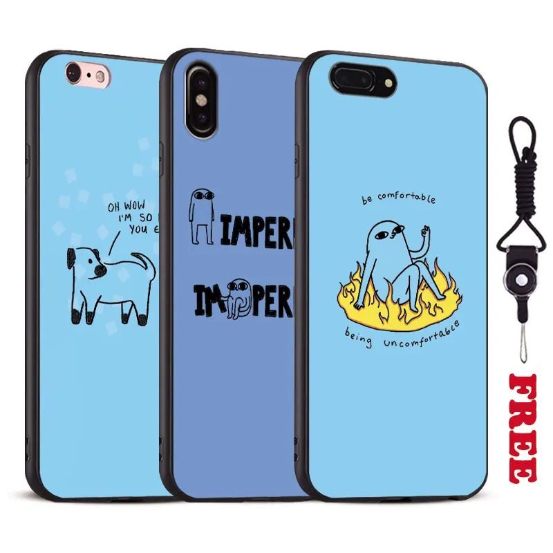 

Blue colors doodles aesthetics quotes Tpu Soft Silicone Phone Case Cover Shell For Apple iPhone 5 5S Se 6 6S 7 8 Plus X 10