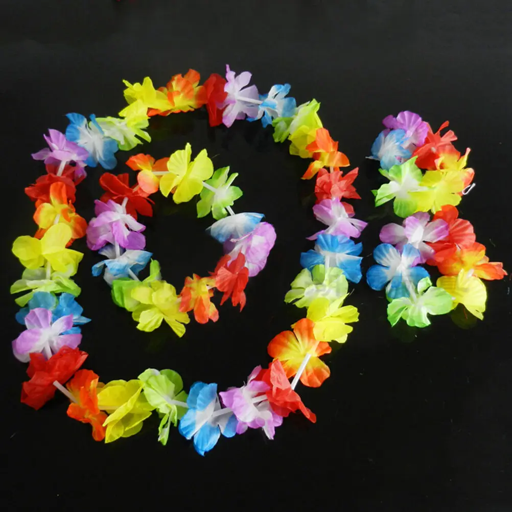 Gmarty 4 шт./компл. Гавайская тропическая трава танец голова шеи наручные гирлянды Рождественский Декор Чирлидинг сувениры