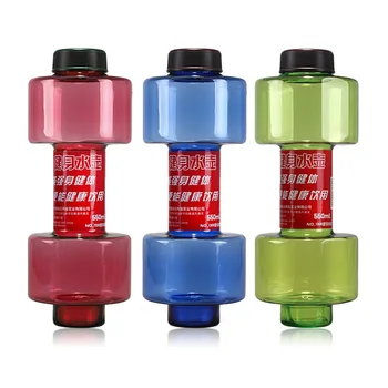 

Sports Water Bottles 550ml Leakproof Fitness Dumbbell Portable Unbreakable My Sports Plastic Bottle Workout Dumbbell