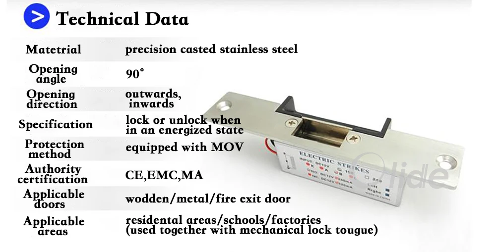 304 Stainless Steel DC12V Electric Strike Door Lock (2)