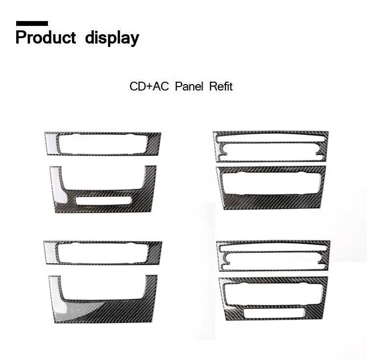 Для BMW e90 полоски из углеродного волокна кондиционер CD панель декоративная накладка авто аксессуары для интерьера автомобиля Стайлинг 3D наклейка