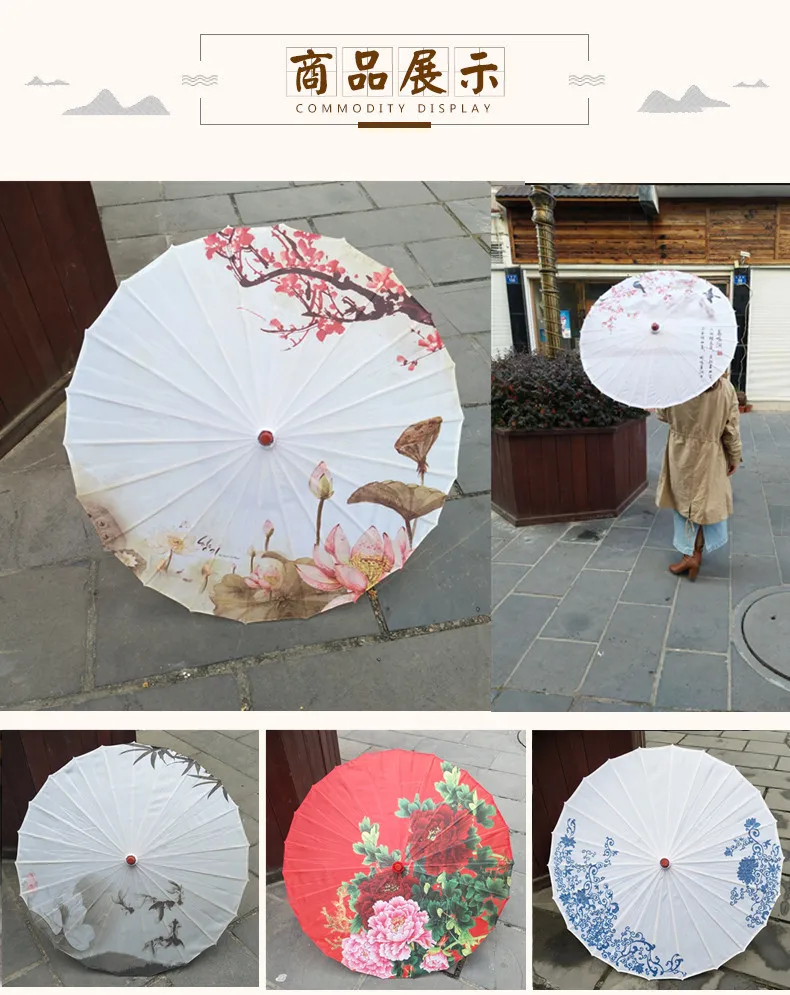 Женский Зонт от дождя китайский зонтик fengshui Шелковый Танец японский пони декоративный бамбуковый зонтик масляной бумаги зонтик