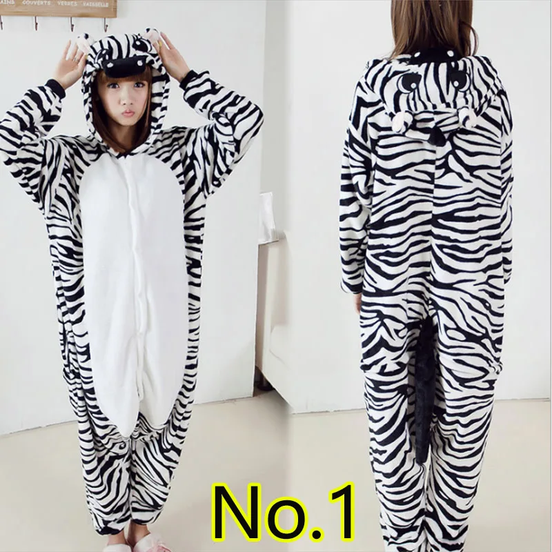Костюм для сна; пижамы большого размера дома Adulto одежда Пижама Kigurumi Для женщин набор Костюмы для костюмированной вечеринки Для мужчин - Цвет: Zebra