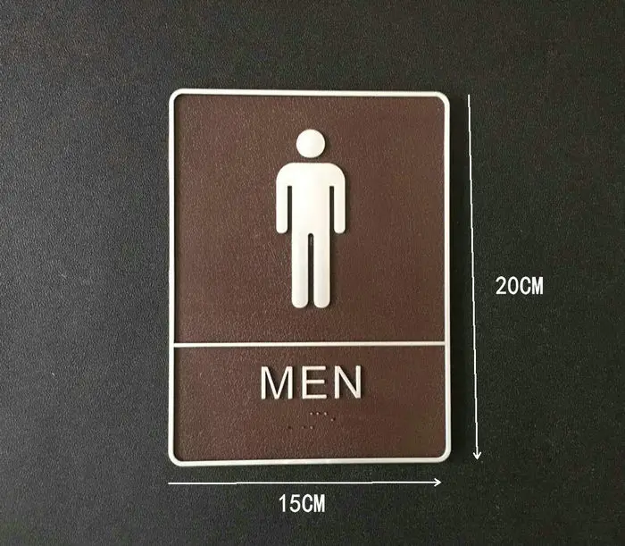 

High-end vintage acrylic men and women toilet sign Creative toilet signs Toilet sign Prompt house number Braille