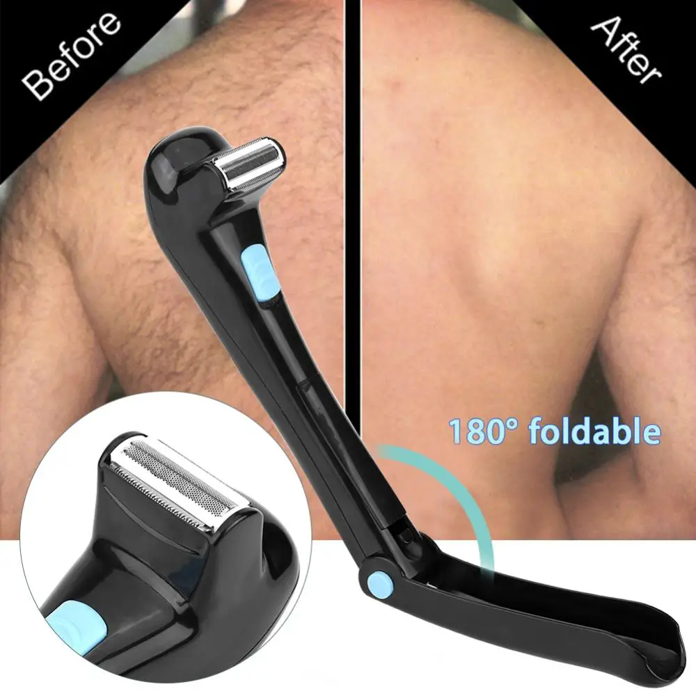 Epilator Men Back Shaver 180 Degrees Foldable Hair Shaving Body