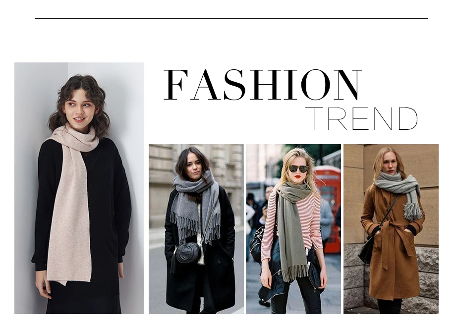 Women Scarf Wool Knitting Warm Scarves Winter Long Shawl Cashmere Autumn 2018 New Brand Solid Thicken Shawl Cachecol For Female (3)