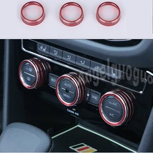 3 шт. алюминиевый сплав ручка кондиционера крышка украшения подходит для Volkswagen VW Tiguan L CC Passat B7 B8 T-ROC