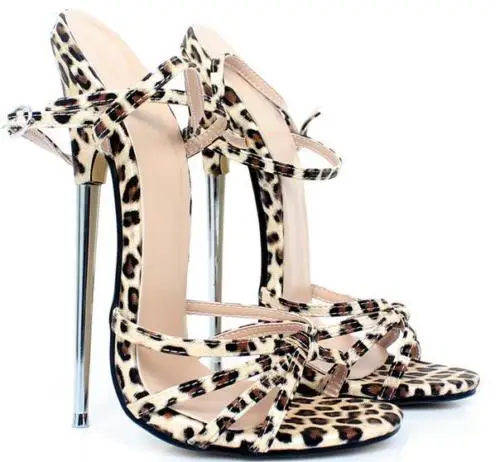 

Sexy Womens Open Toe 18CM Metal High Heel Shoes Buckle Strap Sandals Size 36-46 Slingback A57