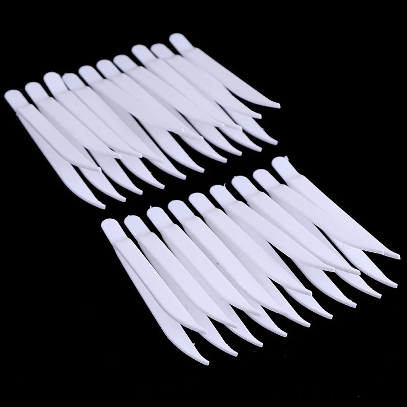 

New 20pcs Disposable Tweezers Plastic Medical Small Beads Forceps For Crafts DIY Jewelry Making Color Random