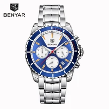 Man Watch 2019 New BENYAR Mens Watches top Brand Luxury Quartz Wristwatch Mens Chronograph Business Clock Men Relogio Masculino benyar chronograph sport mens watches top brand luxury quartz watch clock all pointers work waterproof business watch by 5102m