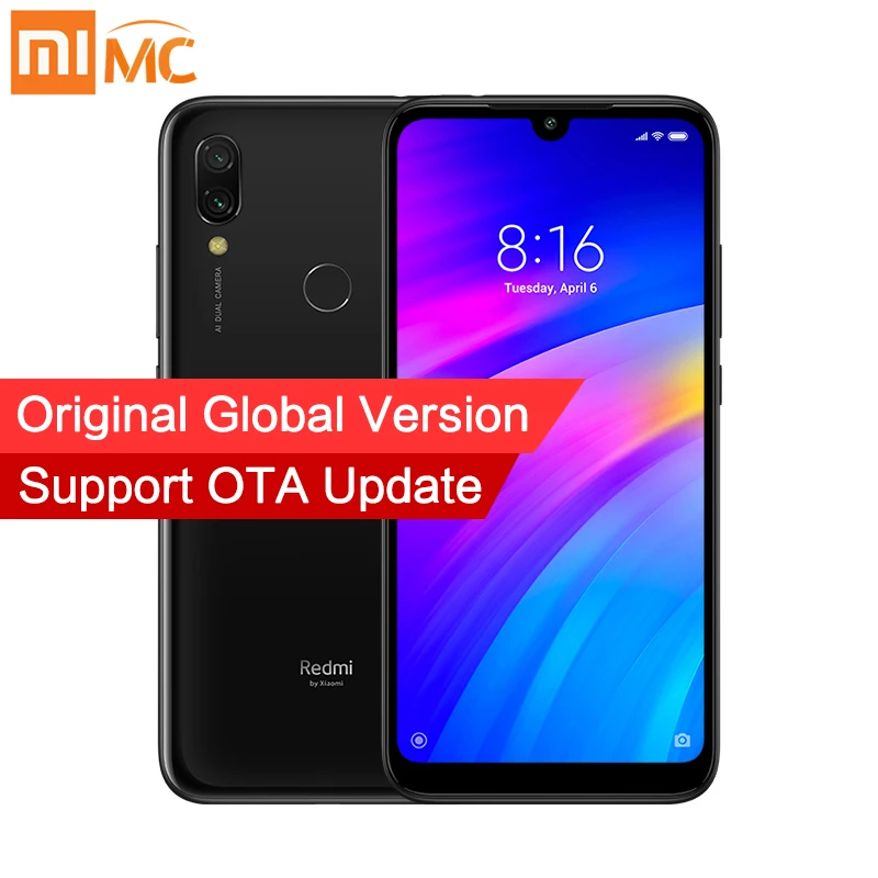 Мобильный телефон Xiaomi Redmi 7 с глобальной версией 3 ГБ 64 Восьмиядерный процессор