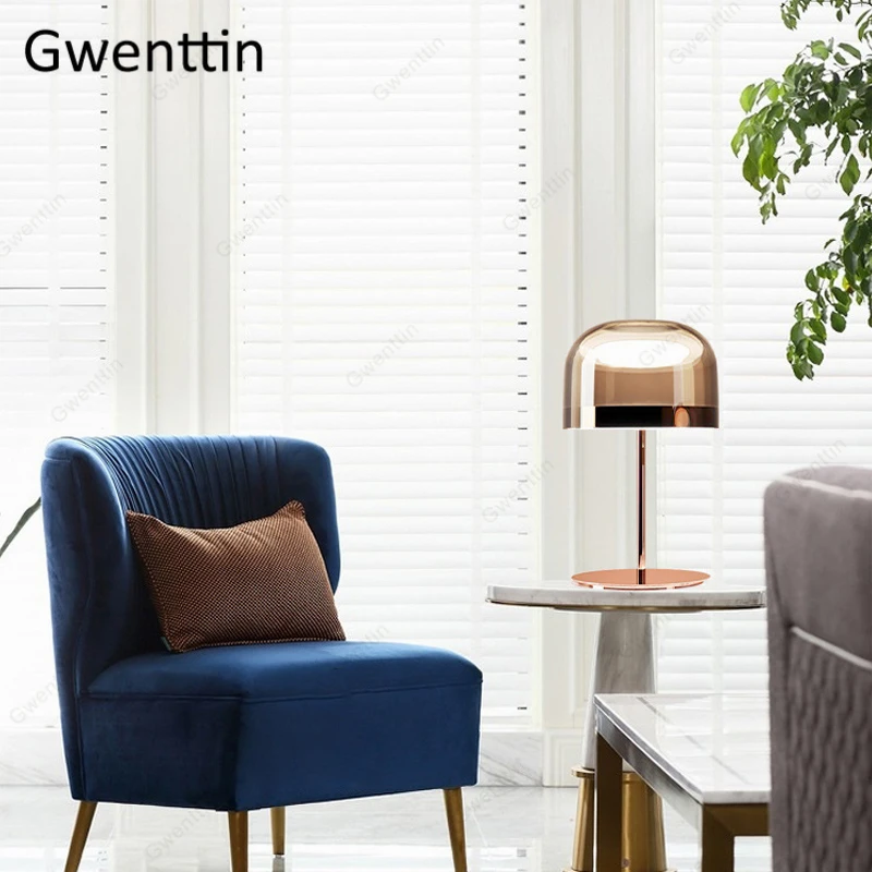 Lâmpada de Mesa Luz para Quarto Luxo Moderno Cogumelo Cama Lâmpada Cabeceira Led Luminárias Luminária Nordic Casa Deco pé 7 Luzes e Iluminação