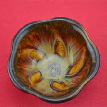 

Jingdezhen gold cup glaze color glaze teacups antique antique collection ceramic porcelain decoration supplies